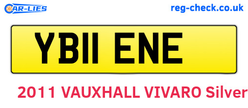 YB11ENE are the vehicle registration plates.