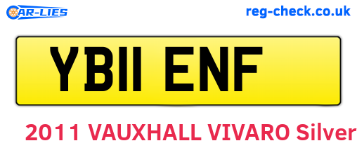 YB11ENF are the vehicle registration plates.