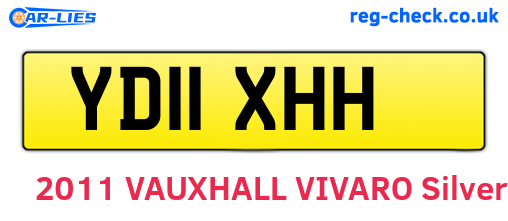 YD11XHH are the vehicle registration plates.