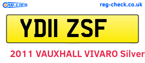 YD11ZSF are the vehicle registration plates.
