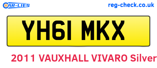YH61MKX are the vehicle registration plates.