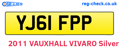 YJ61FPP are the vehicle registration plates.