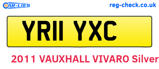 YR11YXC are the vehicle registration plates.