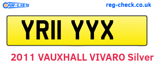 YR11YYX are the vehicle registration plates.
