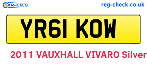 YR61KOW are the vehicle registration plates.
