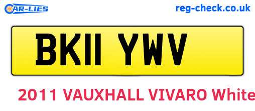 BK11YWV are the vehicle registration plates.