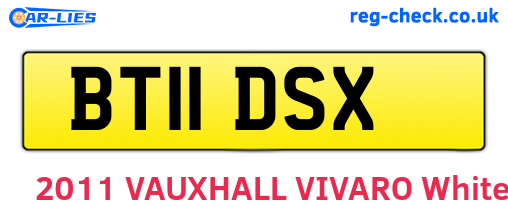 BT11DSX are the vehicle registration plates.