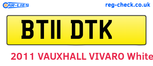 BT11DTK are the vehicle registration plates.
