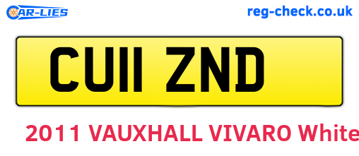 CU11ZND are the vehicle registration plates.