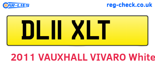 DL11XLT are the vehicle registration plates.