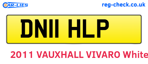 DN11HLP are the vehicle registration plates.