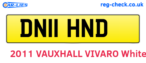DN11HND are the vehicle registration plates.