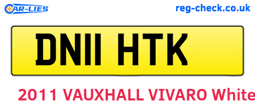 DN11HTK are the vehicle registration plates.