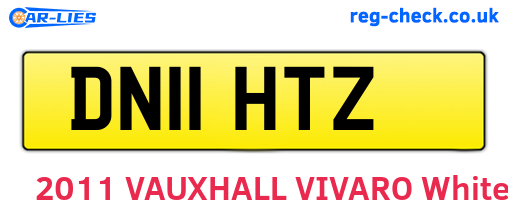 DN11HTZ are the vehicle registration plates.