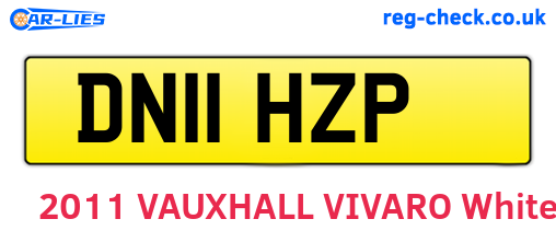 DN11HZP are the vehicle registration plates.