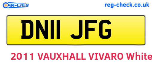 DN11JFG are the vehicle registration plates.