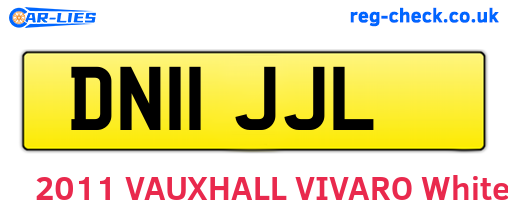 DN11JJL are the vehicle registration plates.
