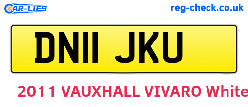 DN11JKU are the vehicle registration plates.