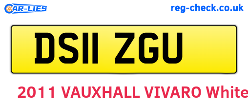DS11ZGU are the vehicle registration plates.