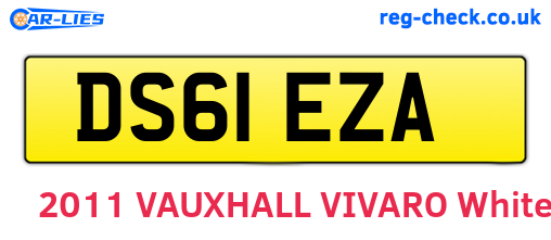 DS61EZA are the vehicle registration plates.