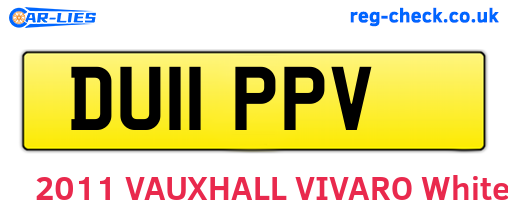 DU11PPV are the vehicle registration plates.