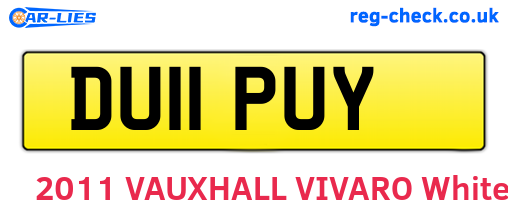 DU11PUY are the vehicle registration plates.