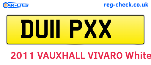 DU11PXX are the vehicle registration plates.