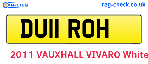 DU11ROH are the vehicle registration plates.