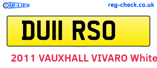 DU11RSO are the vehicle registration plates.