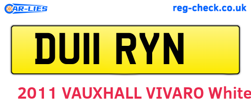 DU11RYN are the vehicle registration plates.