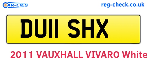 DU11SHX are the vehicle registration plates.