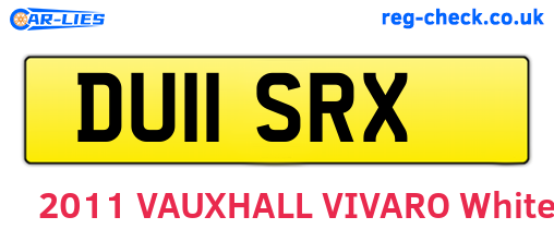 DU11SRX are the vehicle registration plates.