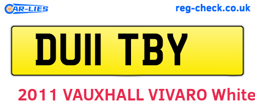 DU11TBY are the vehicle registration plates.