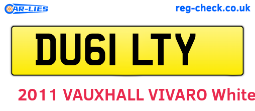 DU61LTY are the vehicle registration plates.