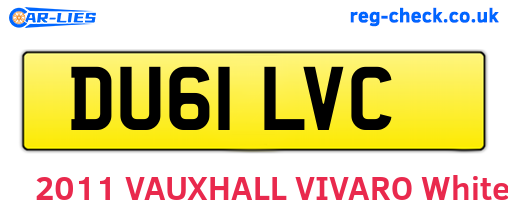 DU61LVC are the vehicle registration plates.