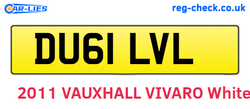 DU61LVL are the vehicle registration plates.