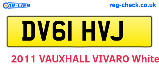 DV61HVJ are the vehicle registration plates.