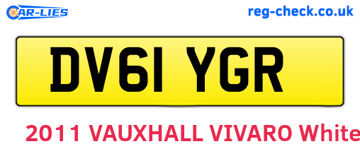 DV61YGR are the vehicle registration plates.