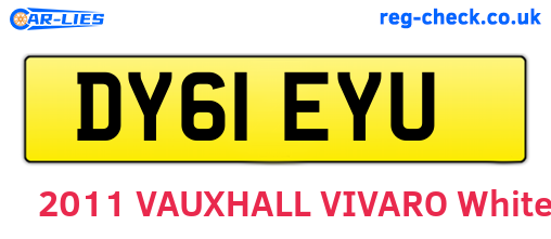 DY61EYU are the vehicle registration plates.