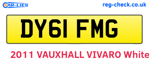 DY61FMG are the vehicle registration plates.
