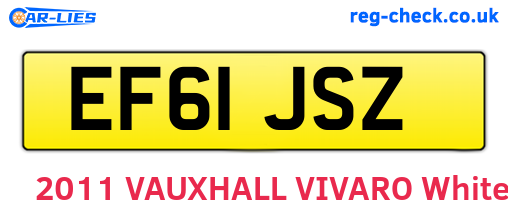 EF61JSZ are the vehicle registration plates.