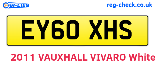 EY60XHS are the vehicle registration plates.