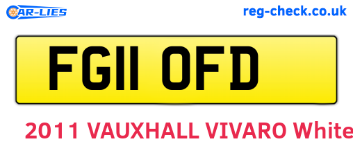 FG11OFD are the vehicle registration plates.