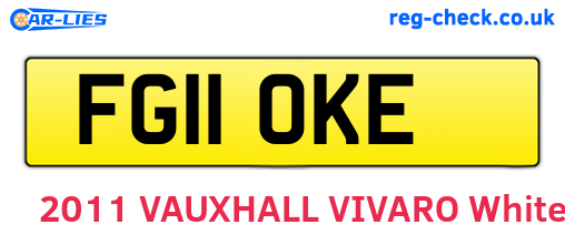FG11OKE are the vehicle registration plates.