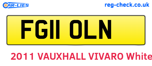 FG11OLN are the vehicle registration plates.