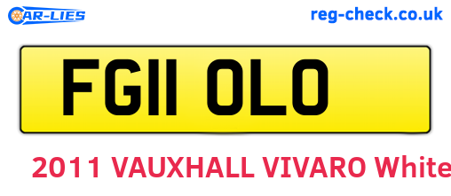 FG11OLO are the vehicle registration plates.