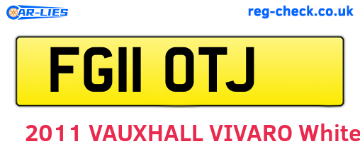 FG11OTJ are the vehicle registration plates.
