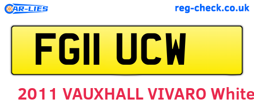 FG11UCW are the vehicle registration plates.