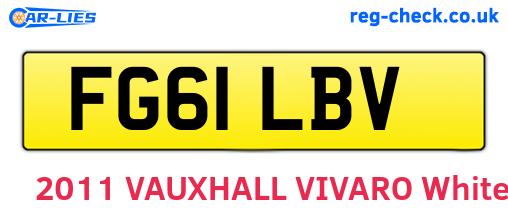 FG61LBV are the vehicle registration plates.