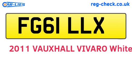 FG61LLX are the vehicle registration plates.